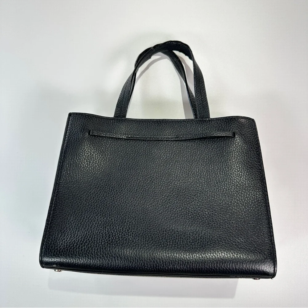 Kate Spade Zip Top Work Tote Structured Leather Black